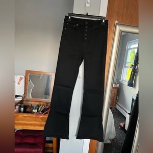 High waisted black flare AE jeans